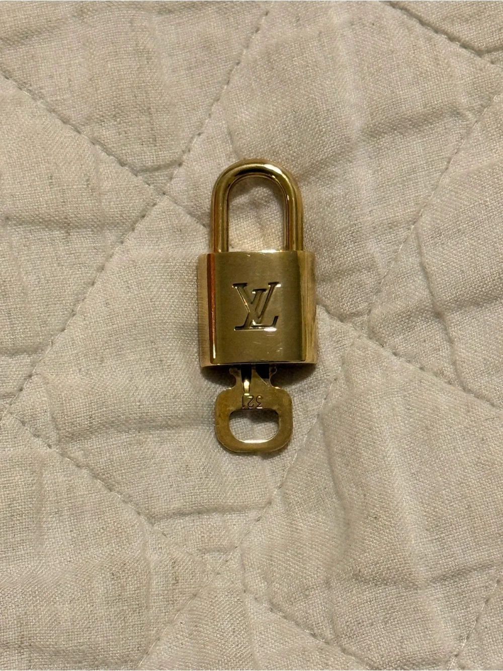 Louis Vuitton LV Padlock Lock & Matching Key #321 Made in France